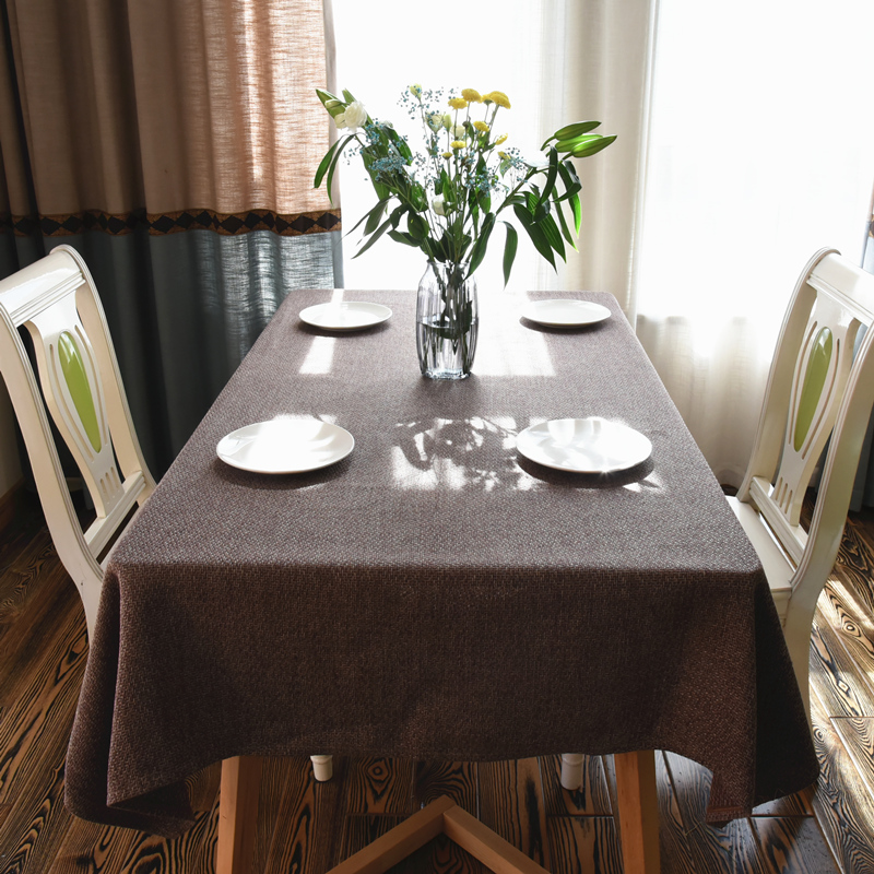 Curry table cloth Nordic wind cotton sparkles modern minimalist pure colour rectangular table cloth meeting table round table