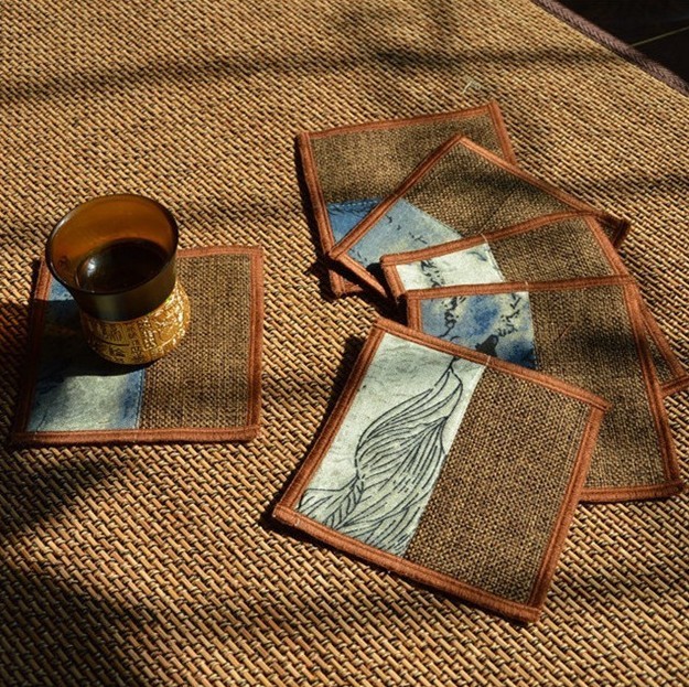 Chinese coaster Zen Tea Art Tea Ceremony Mat Fabric Japanese Heat Insulation Mat Chinese Style Kung Fu Tea Revival Classical