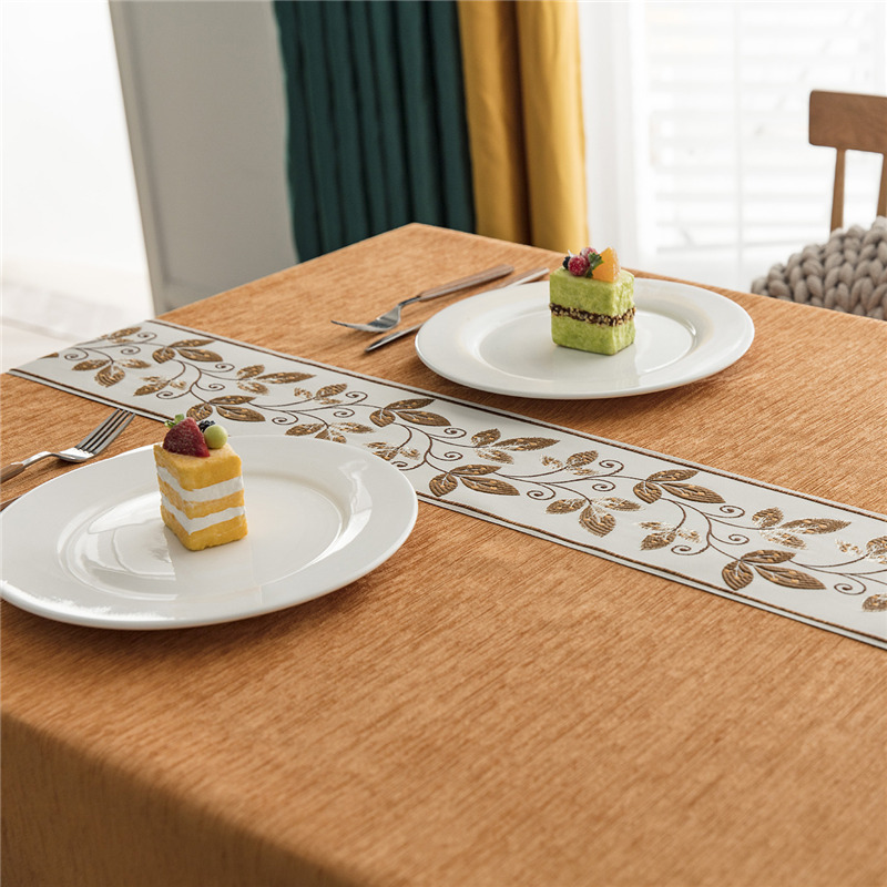 Orange Light Luxury High End Table Cloth Small Freshener Home Living Room Dining Room Dining Room Table Cloth Rectangular Custom Cloth Art Cotton Linen