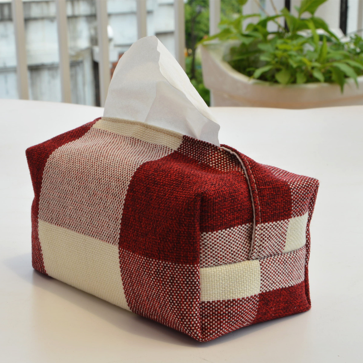 Handmade cotton linen toilet paper box for car towels Hemp Cloth Bread bag Car borne retro handmade cloth art bag