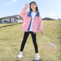 Girl Spring Clothing Jacket 2022 Ocean Gas New Childrens Clothing Spring Autumn Style Baseball Uniform CUHK Girl Child Trendy Blouse