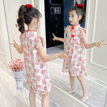 Girls dress for dress and summer clothes 2022 new children foreign air princess skirts great summer qipao girl hanfu dresses