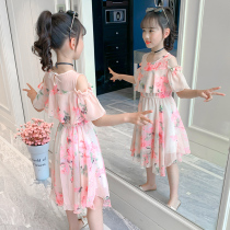 Girls dress for dress and summer clothes 2022 new ocean gas childrens summer little girl Grand fairygirl skirt mid-length dresses