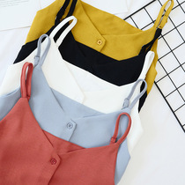 Chiffon suspenders Vest Womens small suit inside the bottom ins tide wear summer sexy V neck hipster sleeveless top
