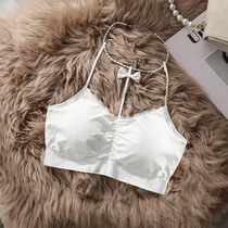 White method butterfly knot small harnesses vest woman in suit with bottom strap chest padded chests chain hanging neck blouses