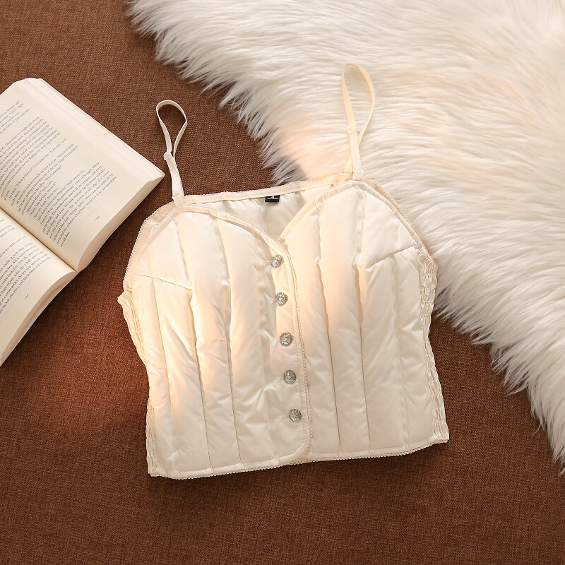 Women's down Vest 2026 New Style for Outer Wear in Autumn and Winter, Lightweight Vest, Warm White Duck down Short down Jacket with Straps Women's down Vest 2026 New Style for Outer Wear in Autumn and Winter, Lightweight Vest, Warm White Duck down Short down Jacket with Straps