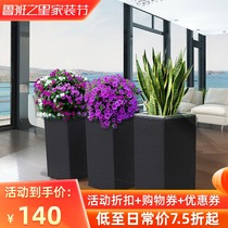 Rattan floor-to-ceiling flower stand Vine Art plant flower pot outdoor balcony potted shelf hotel flower a few plastic flower box furniture