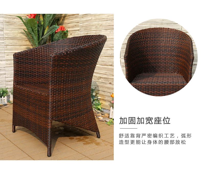 Sân Giải trí Wicker Ghế Ba Năm Kit Lều ngoài trời Ghế Ban công Bàn và Ghế kết hợp Ghế mây Ghế Teng Ghế ngoài trời bàn ghế sân thượng