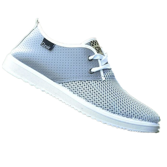ເກີບຜູ້ຊາຍ 2022 ພາກຮຽນ spring ແລະ summer ສະບັບພາສາເກົາຫຼີໃຫມ່ຕາຫນ່າງ breathable sneakers ຜູ້ຊາຍ lace-up ຍ່າງເກີບເກີບບາດເຈັບແລະຜູ້ຊາຍ