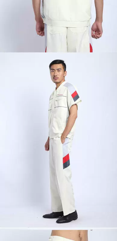 Quảng Châu Honda sau khi bán quần áo rộng rãi Ben 4S shop ngắn tay Quảng Châu sửa chữa dài tay phù hợp với xưởng xưởng polyester đồ bộ nam