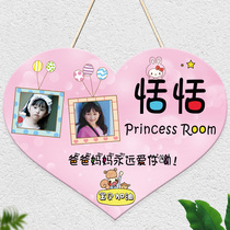 Childrens bedroom door number creative little princess room decoration listing Cute girl heart Childrens room decoration hanging decoration