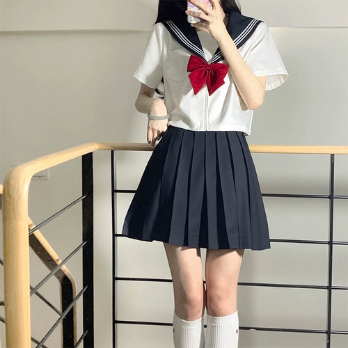 Православная канзай -бай -бай -санбен JK JK толстого, базовая подлинная одежда моряка японская юбка JK Women