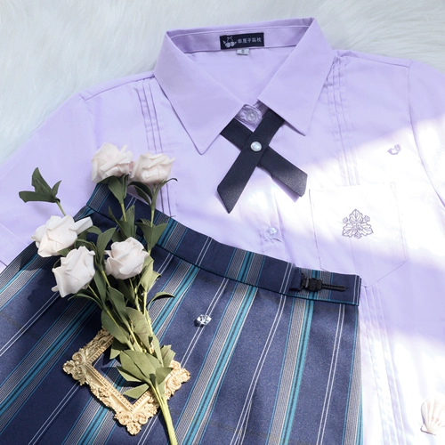 Студенческая юбка в складку с бантиком, корейская японская цветная милая форма, галстук-бабочка, Таиланд