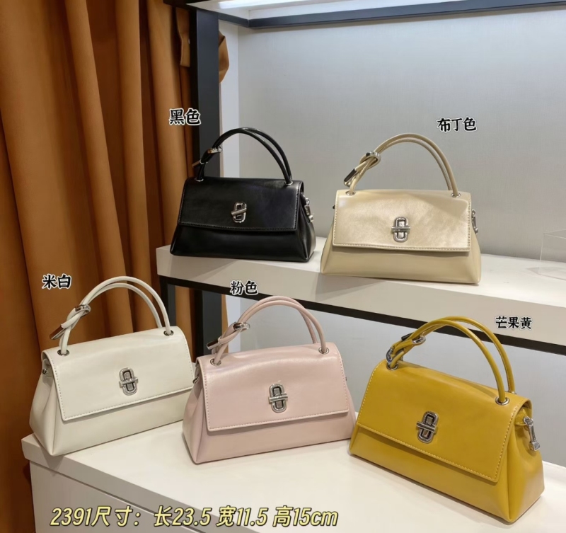 2026 New Style Oil Wax Cowhide Fashionable Versatile Shoulder Crossbody Bag Women's Handbag Casual Women's Bag 2391