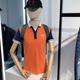 ຂໍ້ສະເໜີພິເສດ! G Men's Outlet 2023 Summer Fashion Color Blocking Short Sleeve Polo Shirt Men's Slim Lapel T-Shirt