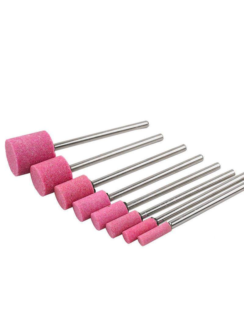 85mm Long Handle Grinding Wheel Head, 6mm Flint Ceramic Grinding Head, Cylindrical Bullet-Shaped Extended Rod for Grinding and Polishing