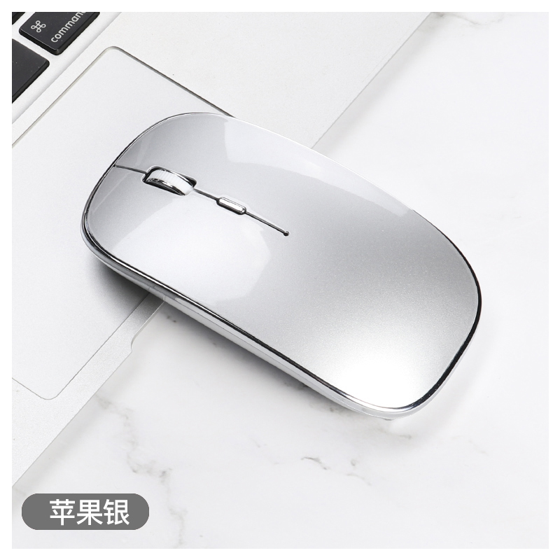 Rechargeable Space Silver Button Mute GUO QING WANG Wireless Bluetooth 4.0 Dual-Mode Mouse Suitable for All Brands of Laptops//Desktop//Tablet//Mobile//Smart Tv