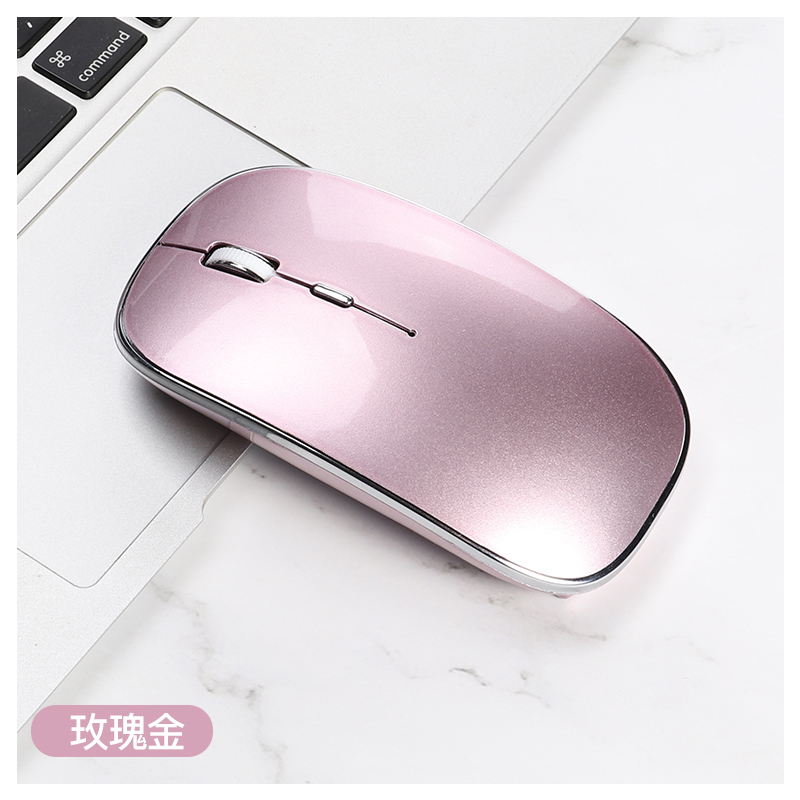 Rechargeable Space Silver Button Mute GUO QING WANG Wireless Bluetooth 4.0 Dual-Mode Mouse Suitable for All Brands of Laptops//Desktop//Tablet//Mobile//Smart Tv