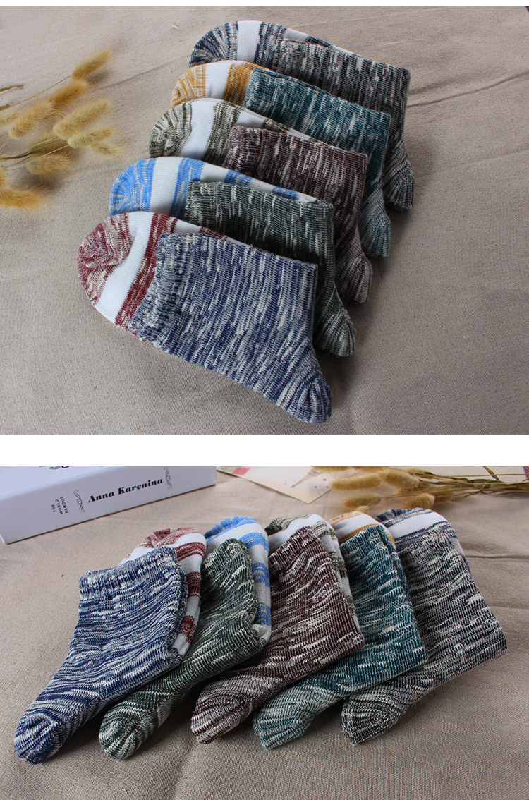 S bạn vớ nam vớ mùa thu ống nam vớ cotton cao Nhật Bản để giúp vớ cotton thể thao vớ thuyền vớ nam - Vớ bông tất dài cho bé gái