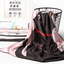 Export Japan A-class baby bath towel Cartoon baby bath towel wrapped swimming towel Soft water absorption does not lose hair
