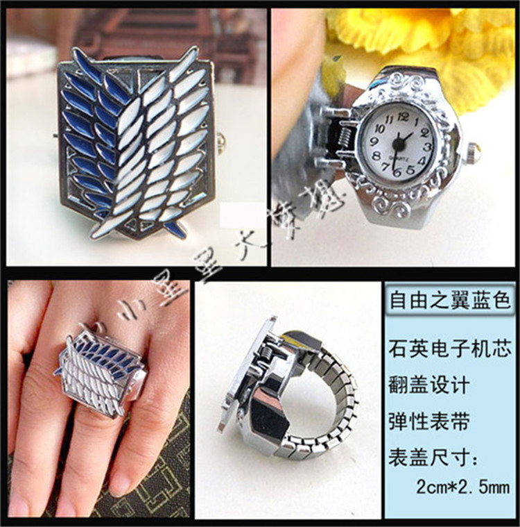 Vintage vòi đồng thau đen đồng đỏ đồng lật vòng đồng hồ cá tính thời trang ngón tay đồng hồ nam - Nhẫn nhẫn vàng 18k nam