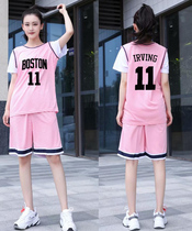 Basketball suit suit fake two-piece mens and womens sports quick-drying t-shirt short-sleeved game training class suit custom trend