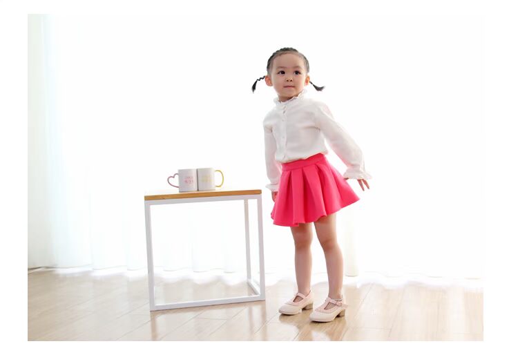 Cô gái váy không khí mùa thu và mùa đông pettiskirt bé quần áo trẻ em một từ váy lớn bé trai màu váy rắn váy xinh cho bé