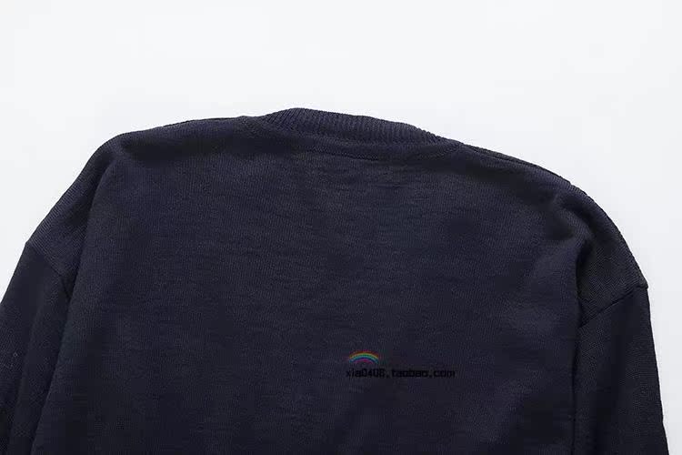 Đàn ông trung niên áo len len headband dài tay v-cổ rộng kích thước lớn ấm áp mùa thu và mùa đông áo len cha áo unisex