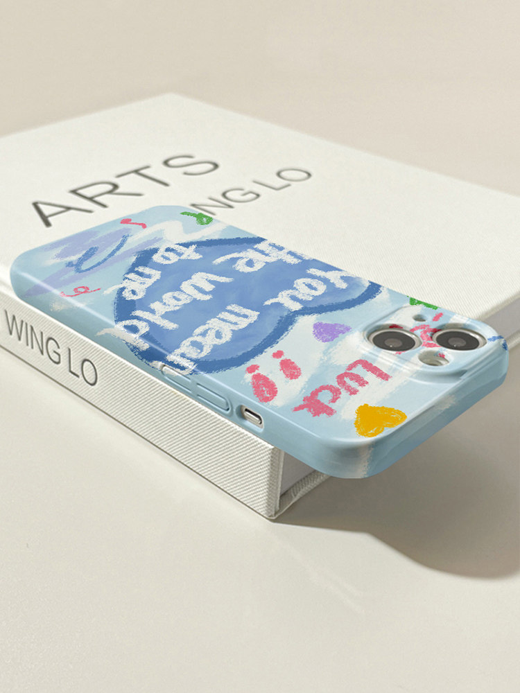 【 BONJOUR 】 Love Blue Crayon Graffiti English//Recommended by the blogger//Share Good Plants and Grass_voghion.com