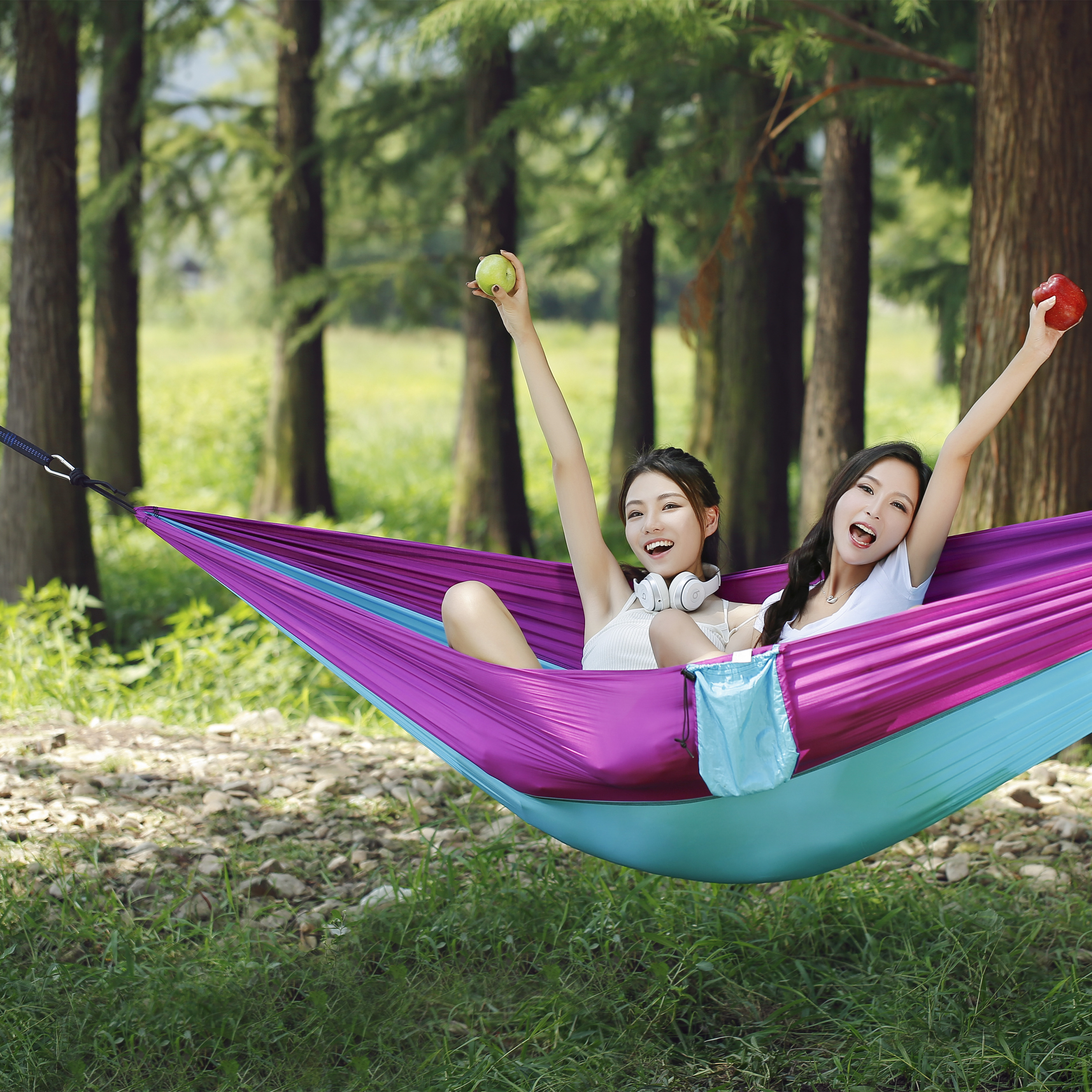 Hammock home outdoor portable anti-rollover indoor double tree cradle chair dormitory hanging chair swing children anti-mosquito