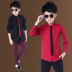 Áo sơ mi nam thu đông cộng với nhung dài tay cho học sinh khoe áo trắng trẻ em áo đỏ váy hoa bé gái shop quần áo trẻ em Áo sơ mi