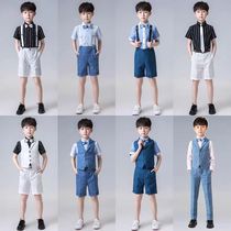 2024 Summer Childrens Day New Childrens Suit Suit Boy Flower Girl Dress Boy Suit Host Piano Performance Suit