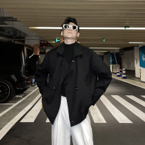 (VERA KANE) Korea ins casual exquisite double-breasted handsome short loose trench coat long sleeve coat men