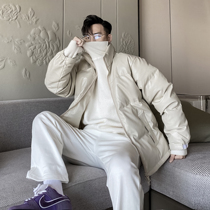 (VERA MENS) South Korea ins winter loose thickened stand collar Joker bread cotton jacket casual trendsetter