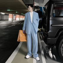 (VERA KANE) Korean draping casual loose wide-leg pants suit jacket Joker two-piece set Tide man