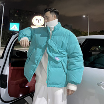 (VERA men) South Korea ins winter loose casual bread cotton-padded solid color satchel jacket trend men