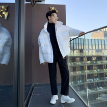  (VERA MENS)Korean winter cotton coat mens white short loose bread suit couple cotton suit jacket trend