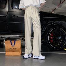 (VERA KANE) Korean ins straight wide legs solid color handsome loose versatile casual casual pants trendy men