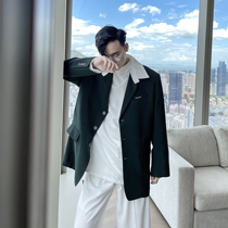 (VERA KANE) Korean ins casual loose Ruffian striped design long sleeve temperament suit jacket Chao man