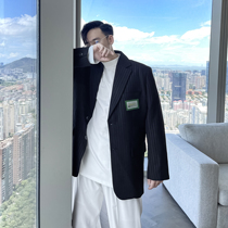 (VERA KANE) Korea ins loose stripes design sense profile long sleeve solid color casual suit jacket tide