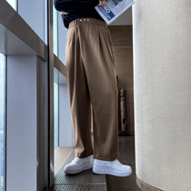 (VERA men) South Korea ins loose straight wide legs simple wind solid color wild casual trousers trend men