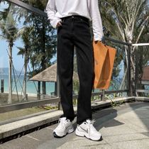 (VERA KANE) South Korea ins solid color Wild Wild straight wide legs casual fashion handsome jeans trendy men