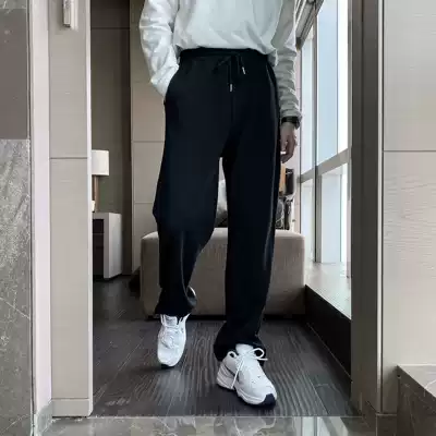 (VERA KANE) South Korea ins loose Joker solid color straight tube bunch feet elastic waist casual sweatpants tide man