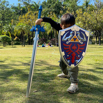 The legend of zelda kingdom tears peripheral cos sky master sword children's toy boy sword shield pu