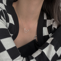 Simple to look at the body 925 Pure silver Loving Necklace Delicate 100 lap design Allergy Gift Woman Lock Bone Chain