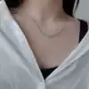 Personality Korean necklace full body 925 sterling silver old vintage short clavicle chain Simple thick version necklace for women
