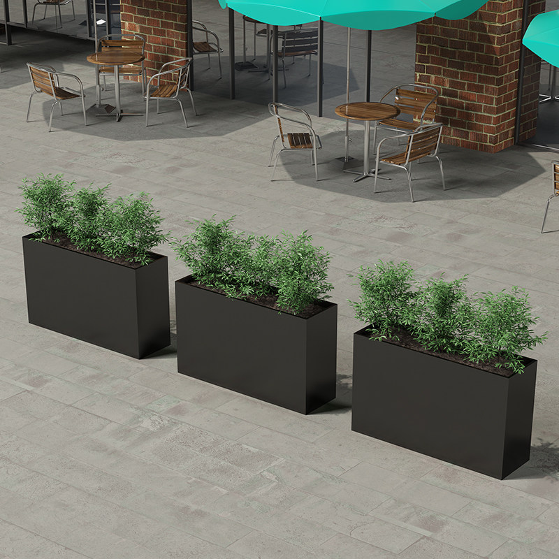 Outdoor flower box flower trough outside commercial sample house display center square courtyard rectangular partition flower pot flower bed flower pond customization