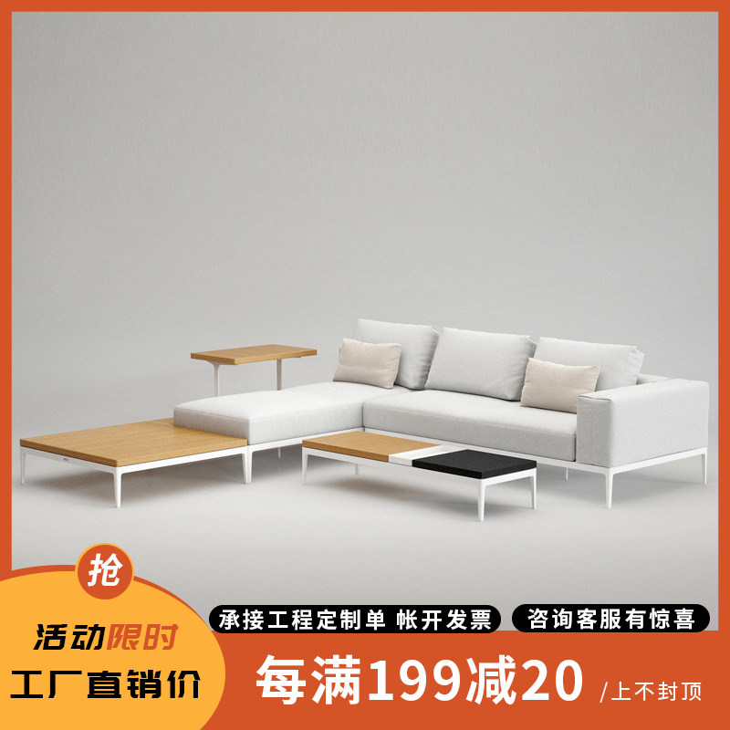 Outdoor sofa wooden tea couch cottage cottage courtyard waterproof cloth leisure minimal small-family open-air balcony