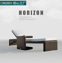 Outdoor Deck Chair Hotel Villa Modern Wind Patio Outdoor Pool Deck Chair Garden Lying Bed Waterproof Sunscreen Beach Chair