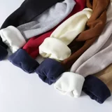 Цветной трендовый утепленный трикотажный демисезонный удерживающий тепло свитер подходит для мужчин и женщин для влюбленных, высокий воротник